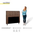 Ver imagem 3 de Cabeceira Cama Box Casal King Luna 193cm Suede Marrom - Abmaza