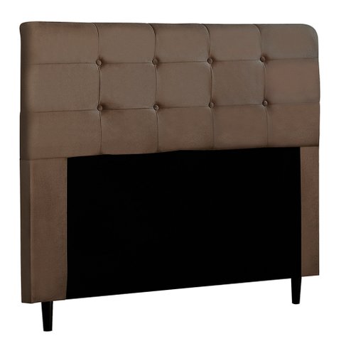 Cabeceira Cama Box Casal King Luna 193cm Suede Marrom - Abmaza