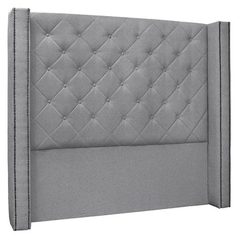 Cabeceira Casal Cama Box 140cm Louise S06 Linho Cinza - Mpozenato