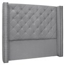 Ver imagem 1 de Cabeceira Casal Cama Box 140cm Louise S06 Linho Cinza - Mpozenato