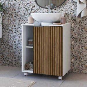 Balcão para Lavatório de Coluna Bc55 Móveis Arte Cas Móveis Arte Cas