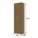 Ver imagem 3 de Armário Multiuso 2 Portas e 3 Prateleiras Internas Macau 170cm - Marrom