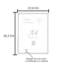 Ver imagem 3 de Moldura Alumínio com Vidro Duplo Padrão A4 21x30 Certificado