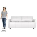 Ver imagem 5 de Sofá Living 3 Lugares Sala de Estar 220cm Virtus L07 Couro Branco - Mpozenato