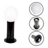 Poste Balizador Luminária Globo Sítio Jardim 35cm Preto - 1