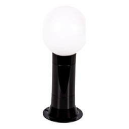 Poste Balizador Luminária Globo Sítio Jardim 35cm Preto - 2