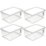 4 Caixas Plásticas 60l Organizadoras com Tampa My Closet Ordene Empilháveis - 1