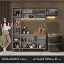 Ver imagem 6 de Armário de Cozinha Completa 220cm Cinza Nice Madesa 01