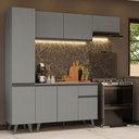 Ver imagem 1 de Armário de Cozinha Completa 220cm Cinza Nice Madesa 01