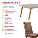 Ver imagem 6 de Mesa de Jantar Copper 120cm Madeira Tampo Vidro Canto Copo com 4 Cadeiras Lira