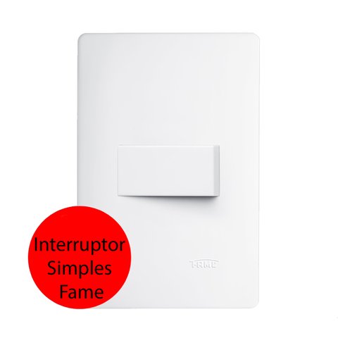 INTERRUPTOR SIMPLES 16A/250V HORIZONTAL HABITAT FAME