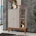 Ver imagem 2 de Aparador Bar Buffet Veneza 2 Portas com Adega Interna Off White/matte