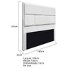 Cabeceira Queen Brick 160 Cm Cama Box Suede Branco - 5