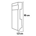 Ver imagem 2 de Rodape 10cm Poliestireno Frisado Branco - 2,4 Metros