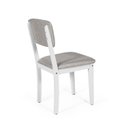 Ver imagem 5 de Mesa de Jantar Redonda Gabi Noronha com 4 Cadeiras Estofadas Ella Branco/cinza Claro