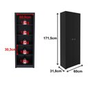 Ver imagem 2 de Armário para Escritório 02 Portas Me4105 Preto Tecnomobili