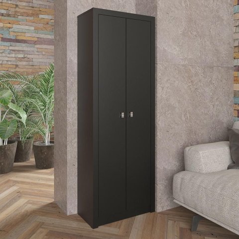 Armário para Escritório 02 Portas Me4105 Preto Tecnomobili