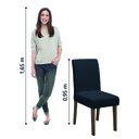 Ver imagem 4 de Conjunto com 2 Cadeiras Estofada Sala de Jantar Trieste Siena Cedro / Chumbo Dobuê