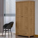 Ver imagem 2 de Armario 2 Pt 1 Gv Madeira Maciça 91 Cm 9103 Freijo Milani Store