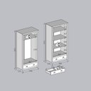 Ver imagem 6 de Armario 2 Pt 1 Gv Madeira Maciça 91 Cm 9103 Freijo Milani Store