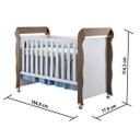 Ver imagem 7 de Quarto de Bebê com Guarda-Roupas 4 Portas, Cômoda Fraldário e Berço Mini Cama Ariel Mirelle Espresso