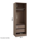 Ver imagem 6 de Guarda Roupa Modulado de Canto Linear 4 Peças 6 Portas Reflectas Orion CabeCasa MadeiraOriginals