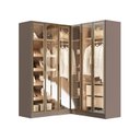 Ver imagem 3 de Guarda Roupa Planejado de Canto Linear 4 Peças 6 Portas Reflectas Orion CabeCasa MadeiraOriginals Marrom/Mocha