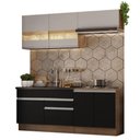 Ver imagem 3 de Armário de Cozinha Compacta 200cm Rustic/Preto/Crema Glamy Madesa 07