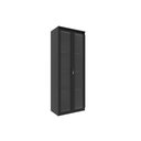 Ver imagem 1 de Cristaleira de Cozinha Me-4189 C/ 2 Portas de Vidro e 3 Prateleiras Preto - Tecno Mobili