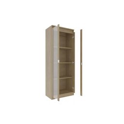 Cristaleira de Cozinha Me-4189 C/ 2 Portas de Vidro e 3 Prateleiras Preto - Tecno Mobili - 5