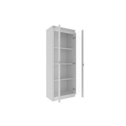 Cristaleira de Cozinha Me-4189 C/ 2 Portas de Vidro e 3 Prateleiras Preto - Tecno Mobili - 3