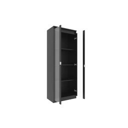 Cristaleira de Cozinha Me-4189 C/ 2 Portas de Vidro e 3 Prateleiras Preto - Tecno Mobili - 4