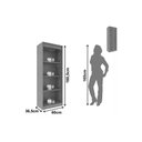 Ver imagem 2 de Cristaleira de Cozinha Me-4189 C/ 2 Portas de Vidro e 3 Prateleiras Preto - Tecno Mobili