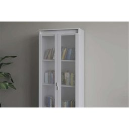 Cristaleira de Cozinha Me-4189 C/ 2 Portas de Vidro e 3 Prateleiras Preto - Tecno Mobili - 6