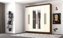 Ver imagem 5 de Guarda Roupa Noa 6 Portas com Espelho Imbuia