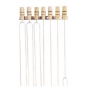 Ver imagem 1 de Kit Espetos 59 Cm 06 Unid. Churrasco + Garfo + Porta Espeto
