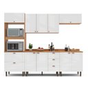 Ver imagem 5 de Cozinha Pérola 5 Peças com Tampo Branco/Freijó Yescasa