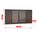 Ver imagem 4 de Veneziana Alumínio Elite 6 Folhas Moveis 120 x 240 V.Liso Marrom Corten Brimak