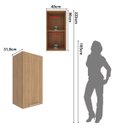 Ver imagem 4 de Armário Aéreo para Cozinha 40cm 1 Porta Freijó Cz3118