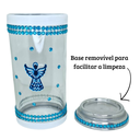 Ver imagem 4 de Kit Altar Porta Vela Escultura Anjo da Guarda - Selecione:anjo da Guarda Azul