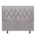 Ver imagem 2 de Cabeceira Estofada Cama Box King 195cm Istambul Corino Cinza Claro- Mabe Magazine