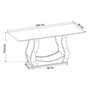Ver imagem 4 de Mesa de Jantar 6 Lugares Taina com Vidro Mel/pérola/off White - Viero Móveis