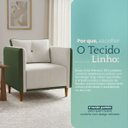 Ver imagem 7 de Kit 2 Poltronas Aviv para Sala Escritório Recepção Linho Premium Easy Clean Corino Premium Luxo
