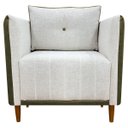 Ver imagem 3 de Kit 2 Poltronas Decorativas para Sala e Recepção Aviv Corino e Linho Premium Cores