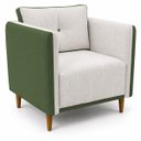 Ver imagem 2 de Kit 2 Poltronas Aviv para Sala Escritório Recepção Linho Premium Easy Clean Corino Premium Luxo