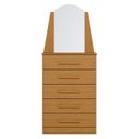 Ver imagem 5 de Cômoda para Quarto com Penteadeira Laris A02 Cinamomo - Mpozenato