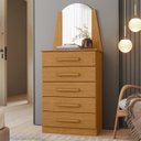 Ver imagem 2 de Cômoda para Quarto com Penteadeira Laris A02 Cinamomo - Mpozenato