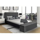 Ver imagem 2 de Kit Cabeceira e Calçadeira Raissa 120 cm Suede Cinza