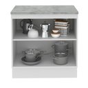 Ver imagem 2 de Balcão Glamy 80 cm 2 Portas Branco e Rustic Madesa