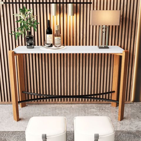 Aparador Cantinho Do Café Decoração Austria Pés Em Madeira - Branco